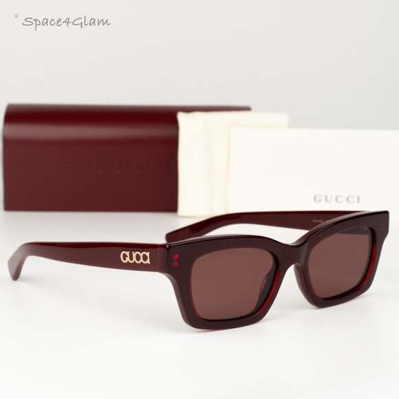 Gucci Accessories - Gucci Women Sunglasses Red Burgundy Cat Eye GG1790S 004 NEW AUTHENTIC
